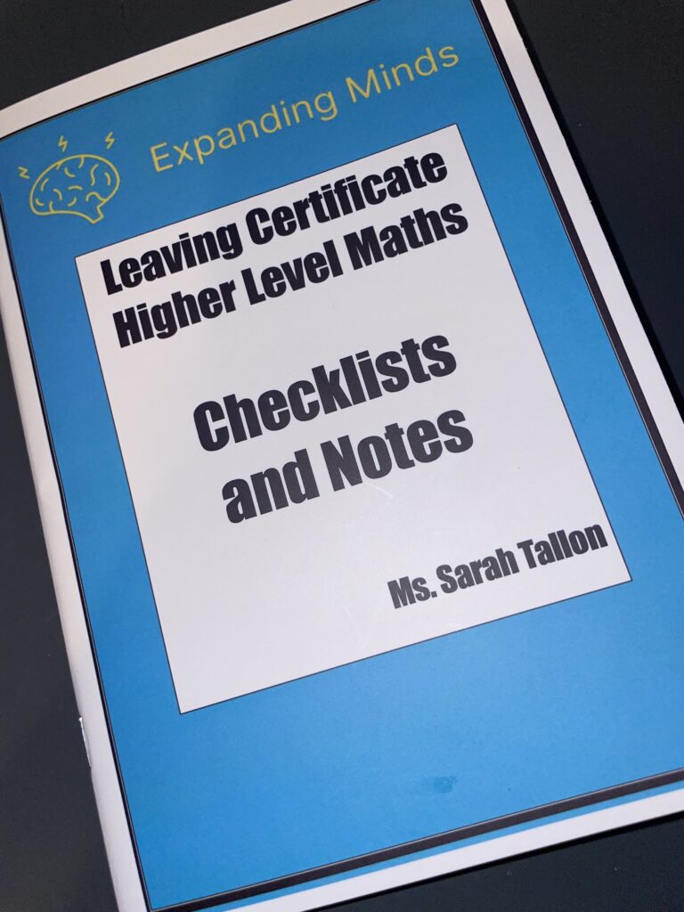 LCHL Maths Revision Checklist and Notes